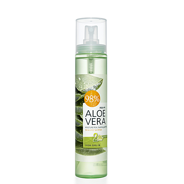 Xịt khoáng lô hội Aloevera  Moisture Real Soothing Mist Hàn Quốc 125ml tặng kèm móc khoá