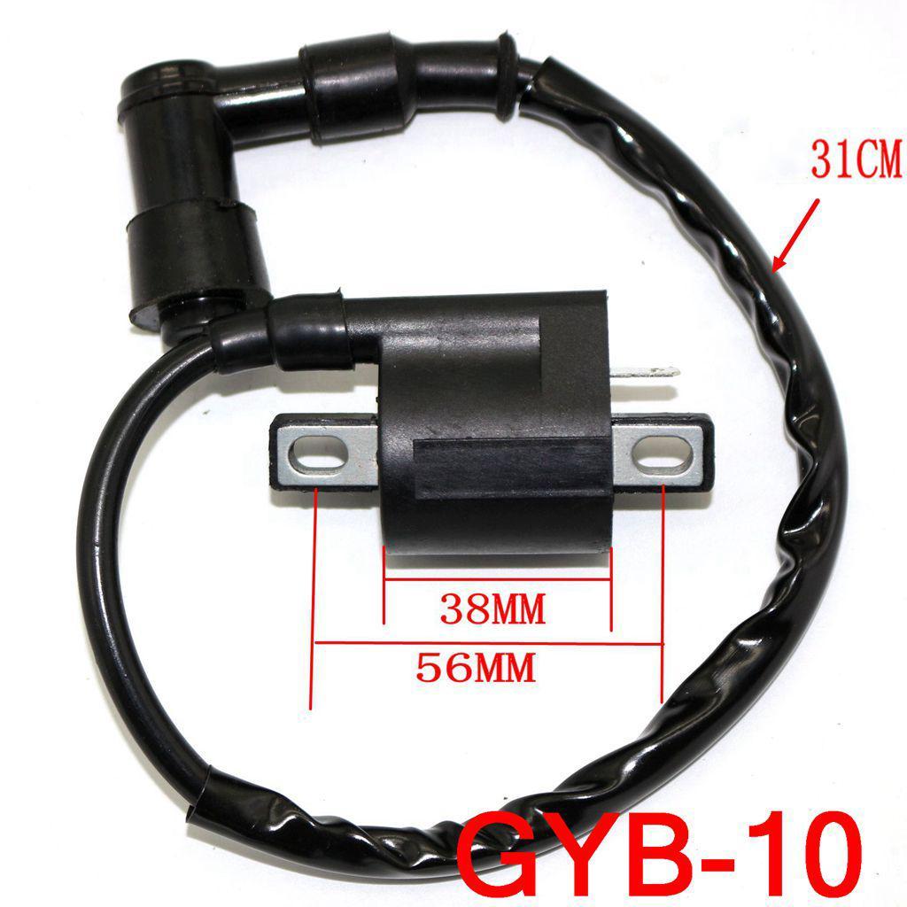 High Performance Ignition Coil Assembly for CG125 Motorcycle - Black