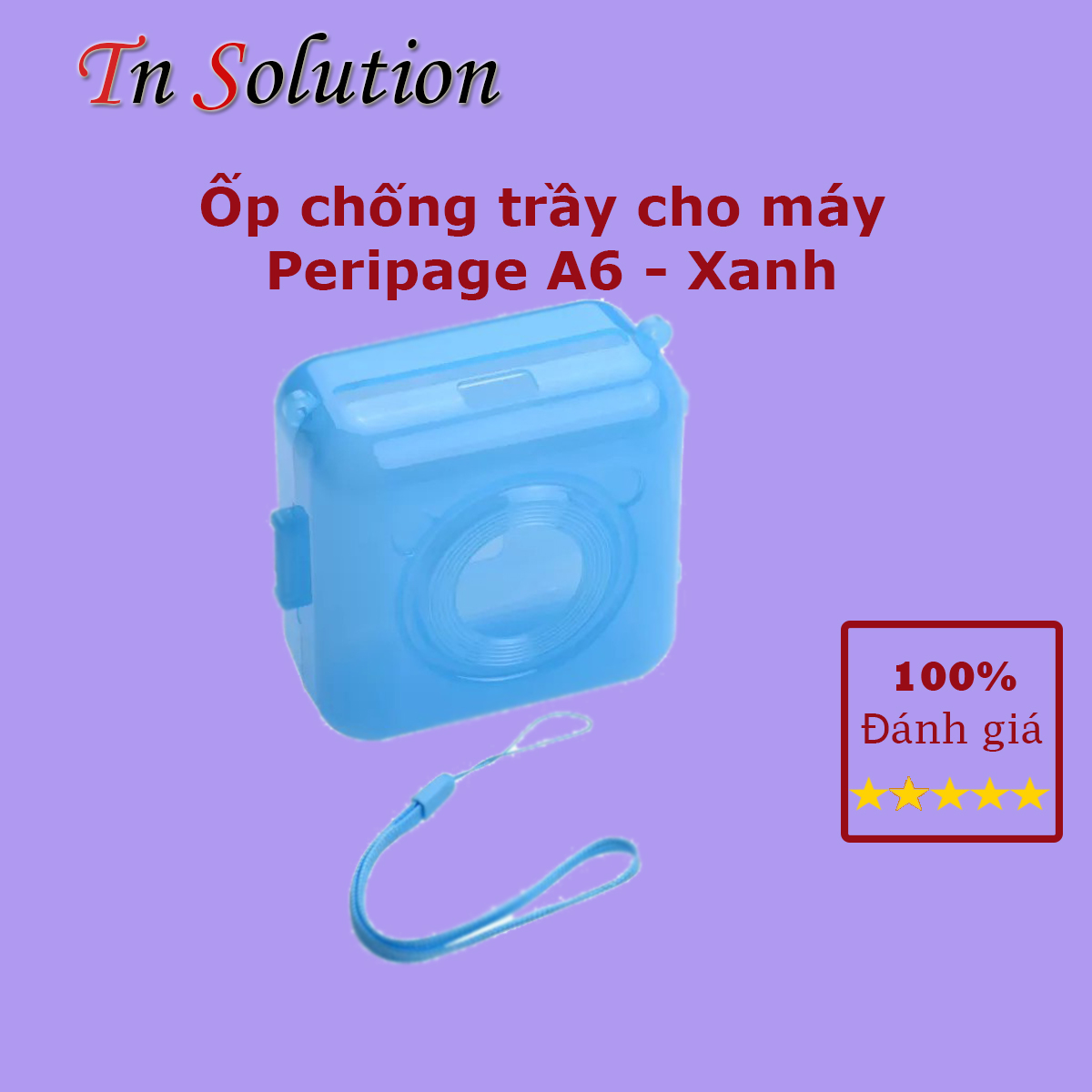 Ốp bọc chống bụi, chống trầy xước dành cho máy in mini nhiệt cầm tay bluetooth peripage A6 có dây đeo