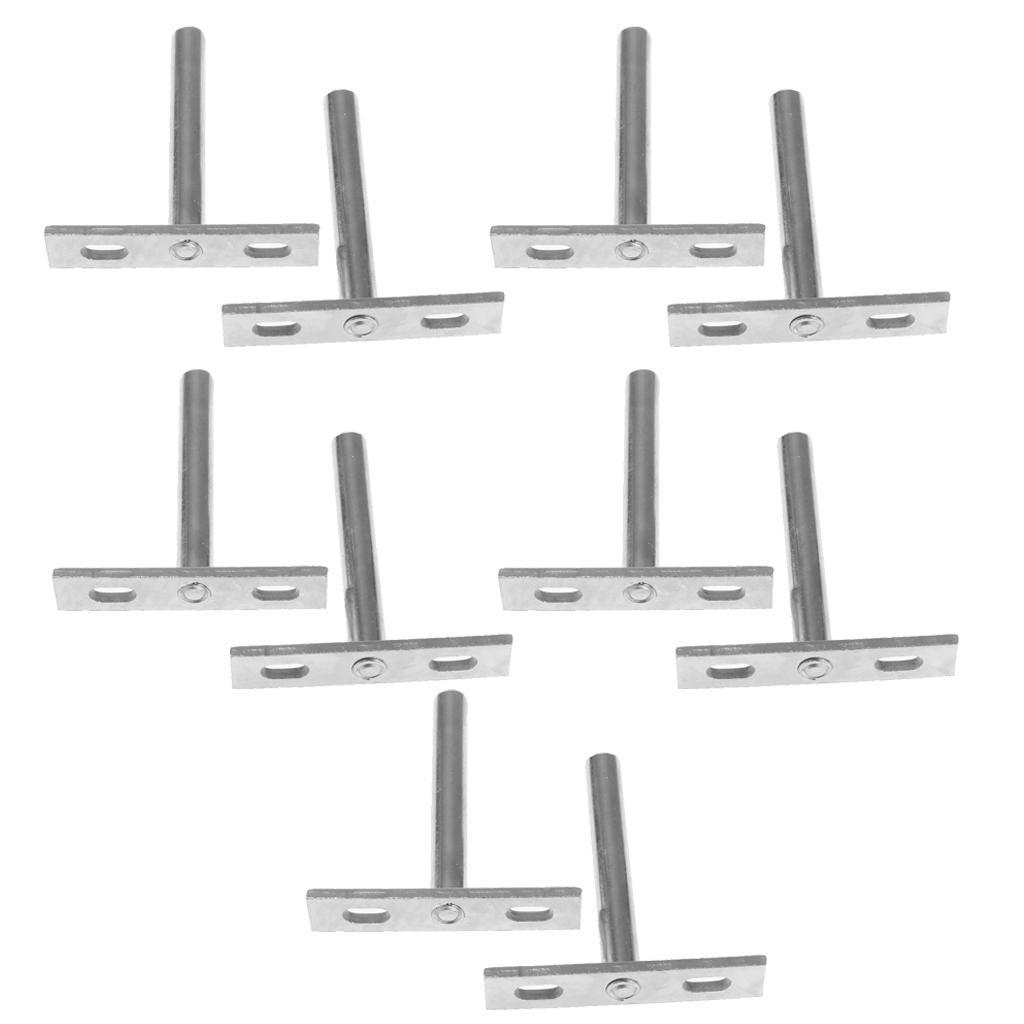10Pcs Wall Shelf Bracket Heavy Duty Supporter T Shaped Angle Bracket 3inch