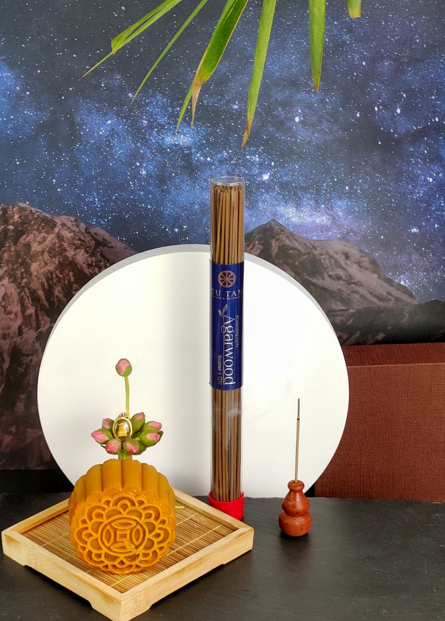 Nhang trầm không tăm Từ Tâm #QN- Mùi thơm thanh khiết tự nhiên - Ống 20g dài 20cm