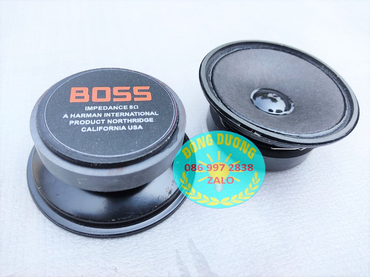 LOA TREBLE GIẤY BOSS 8CM - TỪ 60 COIL 15MM - GÂN GIẤY -MÀNG GIẤY - TẶNG KÈM TỤ 1.5MF