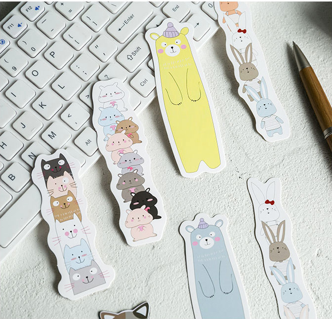 Bộ 30 Đánh Dấu Sách Bookmark Thú Cưng Siêu Cute ( Tặng Kèm Bookmark Nam Châm)