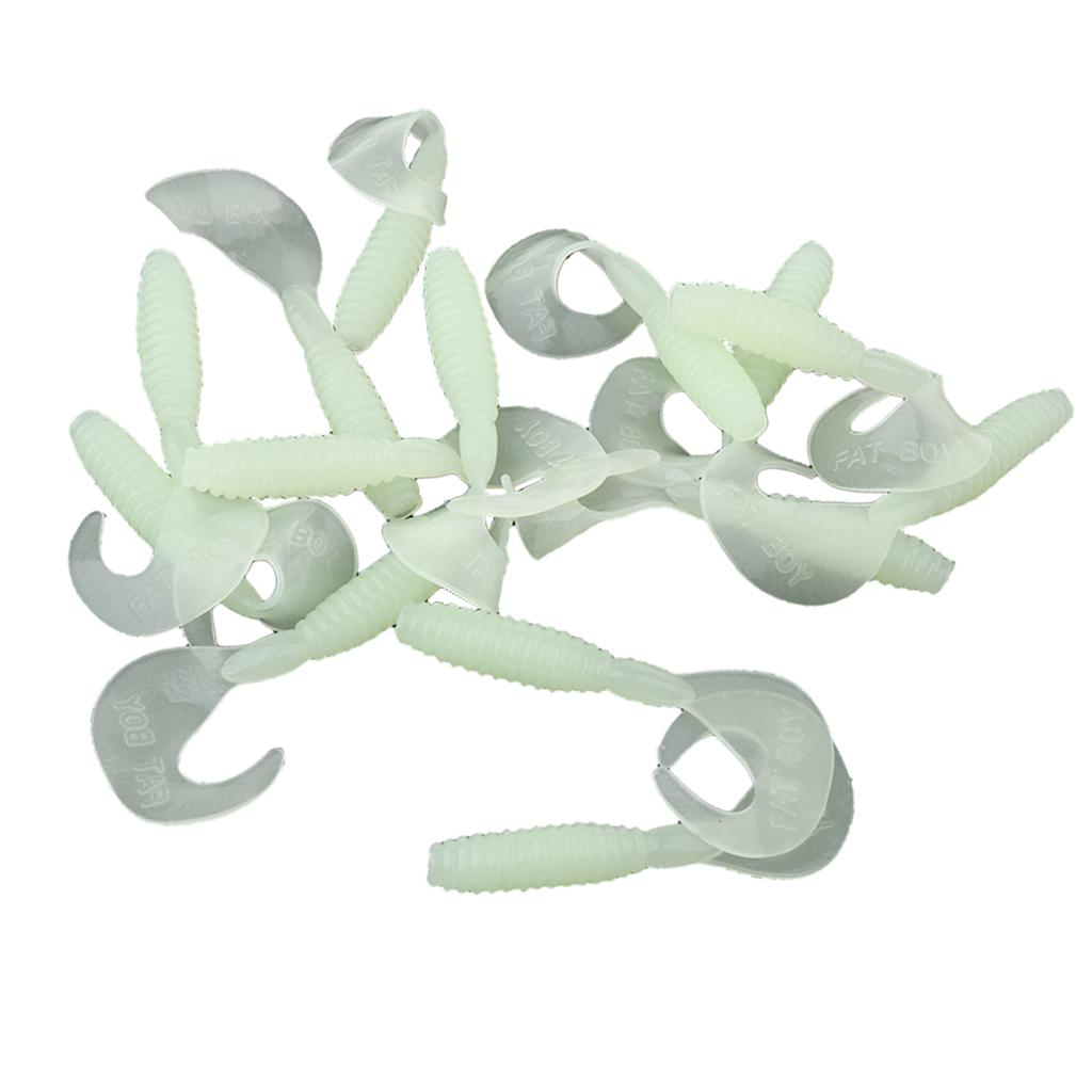 Soft Lure Fishing Bait Maggots Grub Worm Silicone Lure Luminous