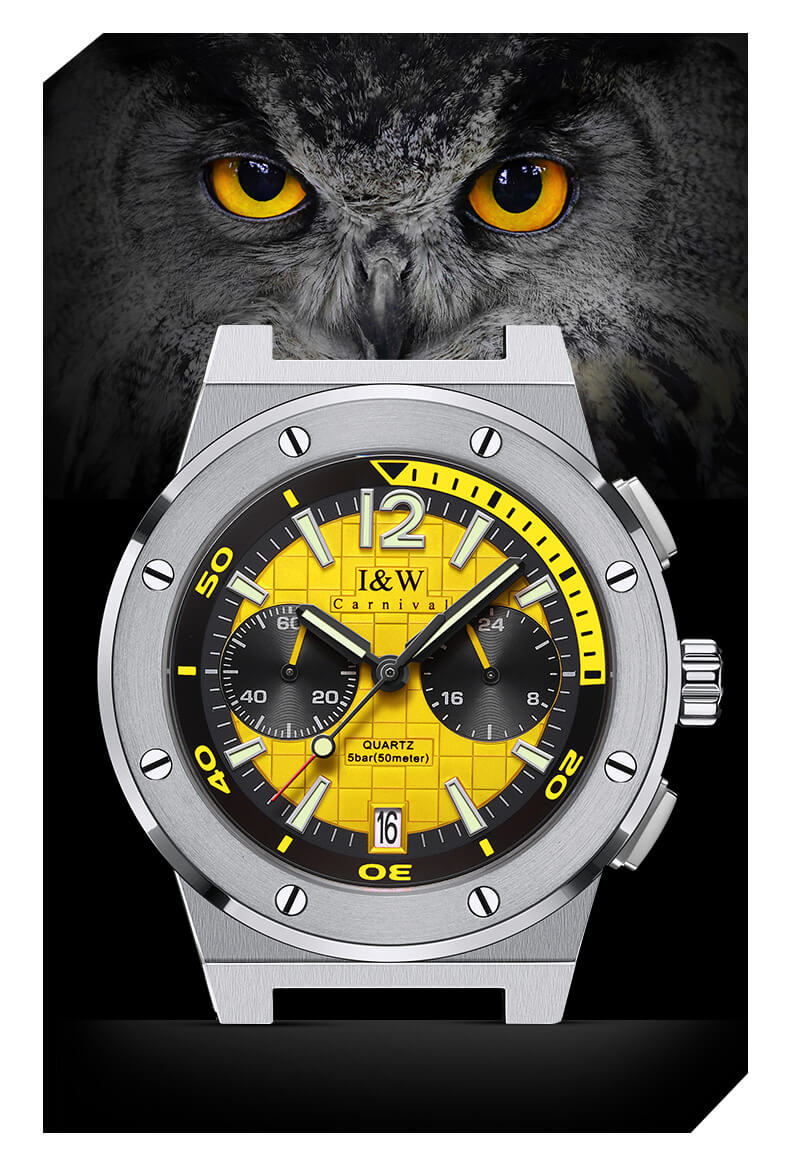 Đồng hồ nam chính hãng IW CARNIVAL IW605G-3 Kính sapphire ,chống xước ,Chống nước 30m ,Bảo hành 24 tháng,Máy điện tử(Pin),dây da cao cấp, thiết kế đơn giản dễ đeo