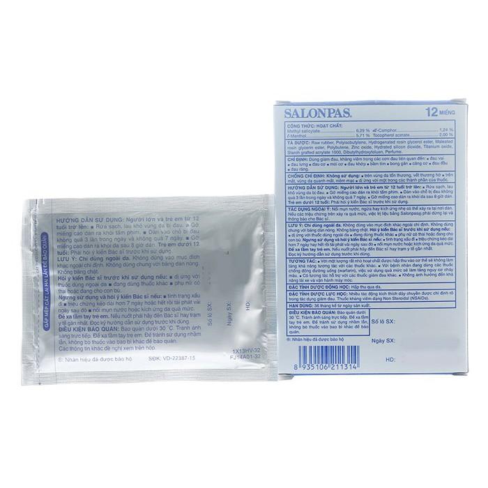 SALONPAS CAO DÁN GIẢM ĐAU