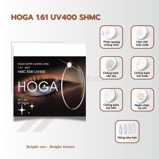 Tròng kính Hoga 1.61 SHMC UV400