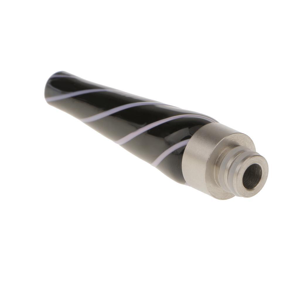 Stainless Steel with Glass Wide Bore Long 510 Thread Drip Tip - D