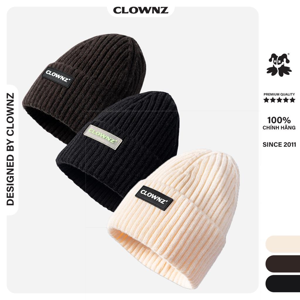 Mũ len, nón trùm đầu Beanies nam nữ ba màu gấp nếp