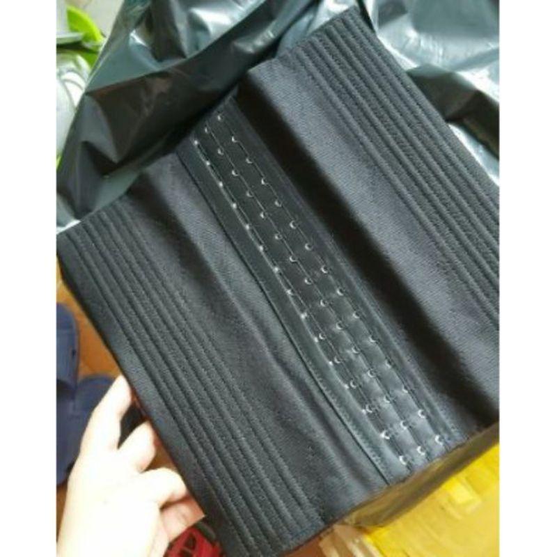 Gen nịt bụng siết eo 8 xương thun dệt Sline giảm mỡ chống gập cuộn