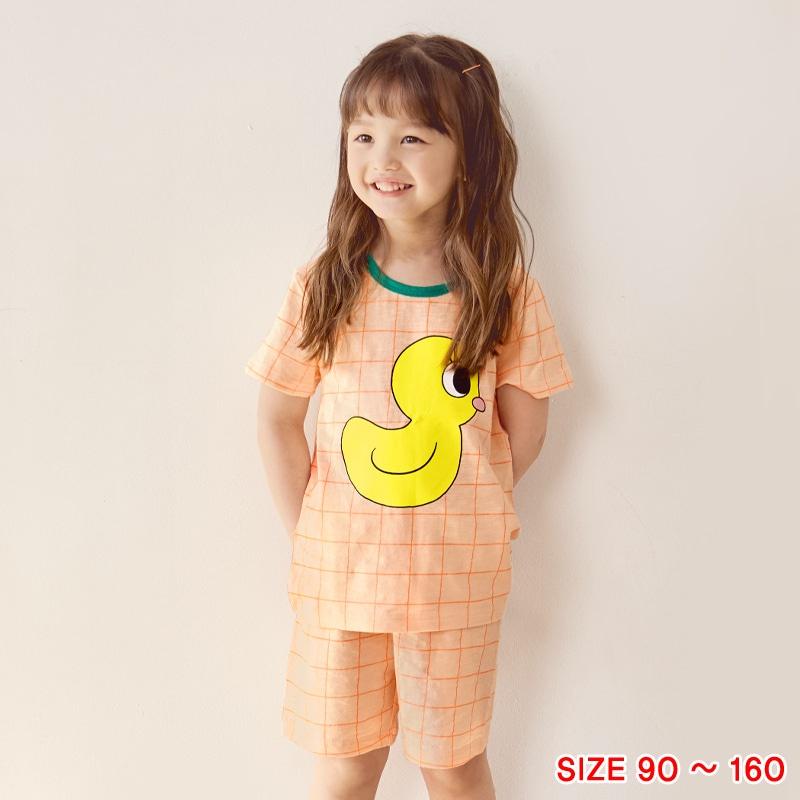 Đồ bộ quần áo thun cotton dành cho bé trai, bé gái mặc nhà mùa hè Unifriend Hàn Quốc U2022-6. Size đại 5, 6, 8, 10 tuổi