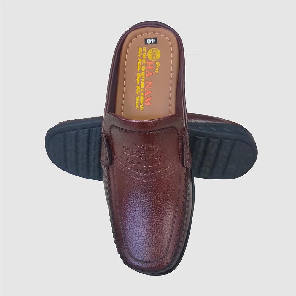 Dép Bít Mũi Nam Da Bò Thật HÀ NAM Cao Cấp GSB20105