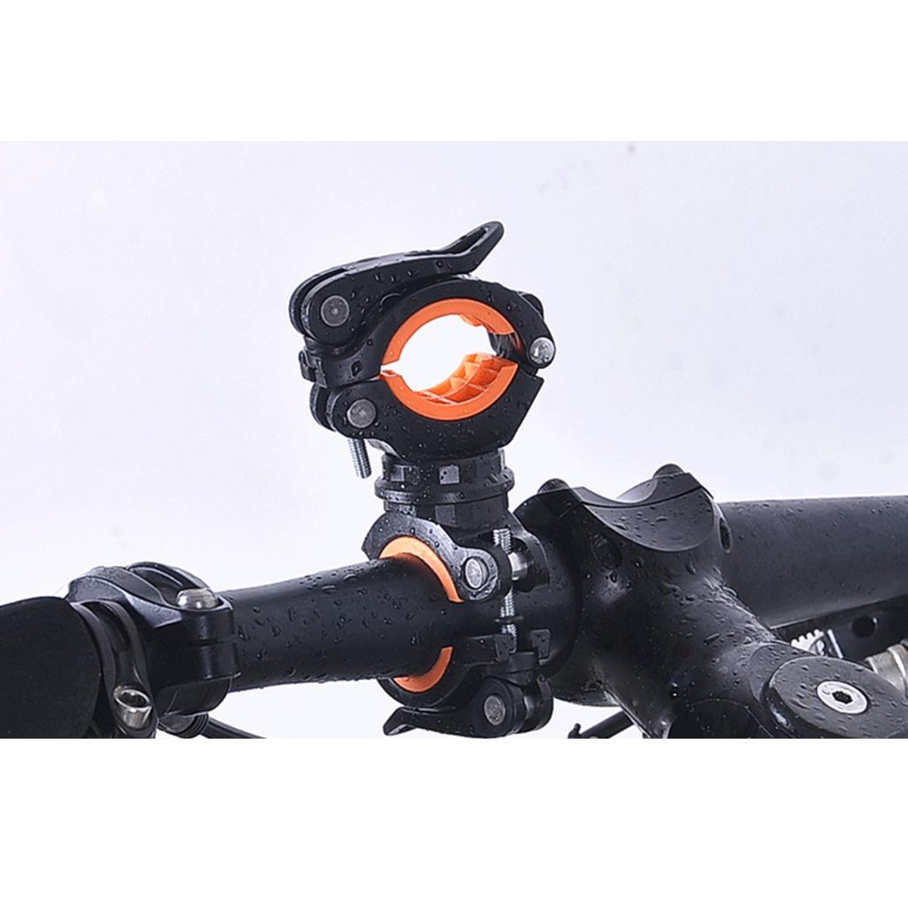 Cycling Bike  Rotating Light Double Holder Flashlight Handlebar