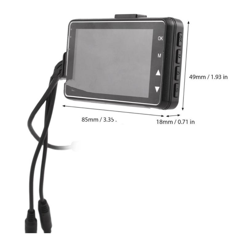 Camera hành trình xe máy có màn hình rời 3inch DVR 1080P HD