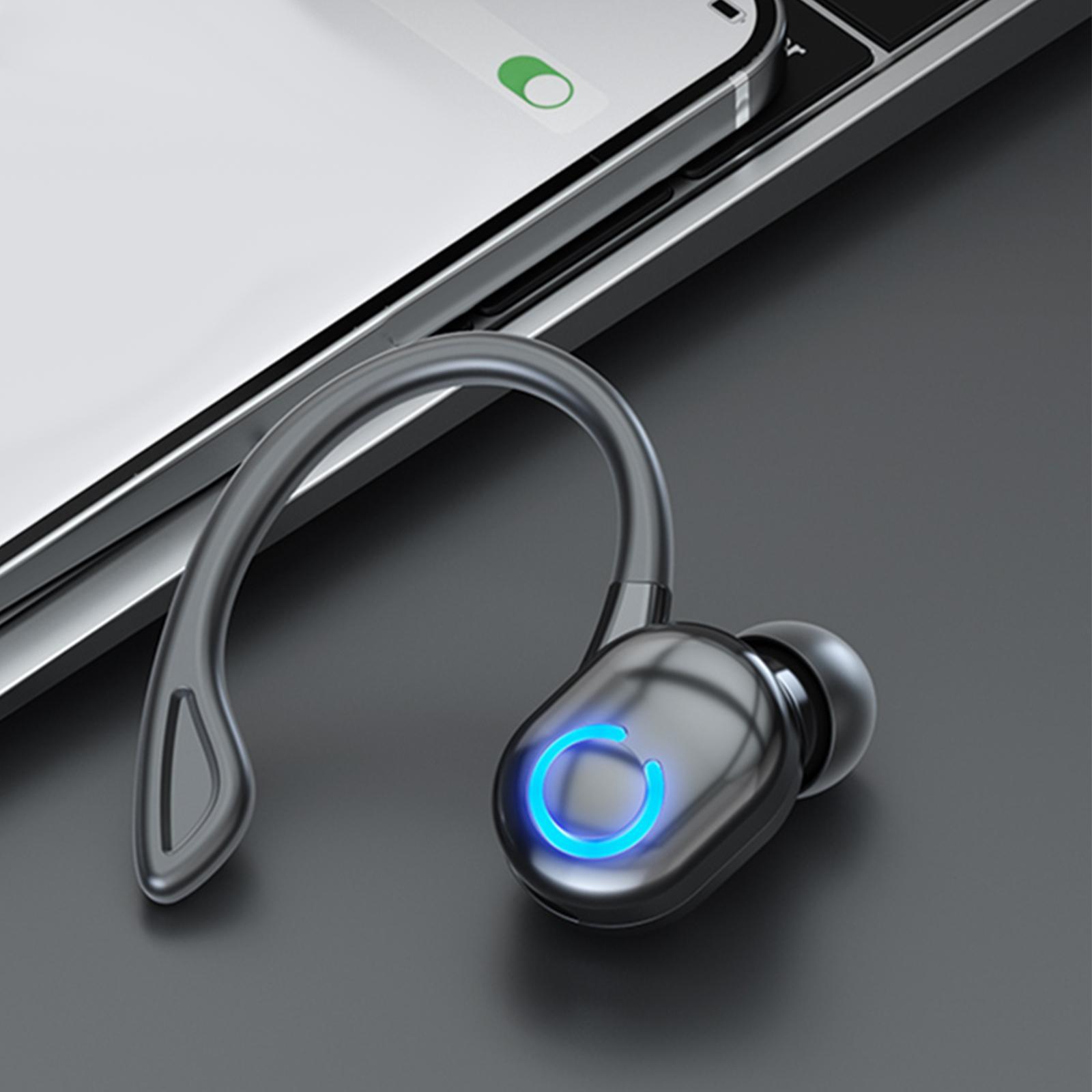 Single Wireless  Headset Sweatproof Stereo  PC Black-