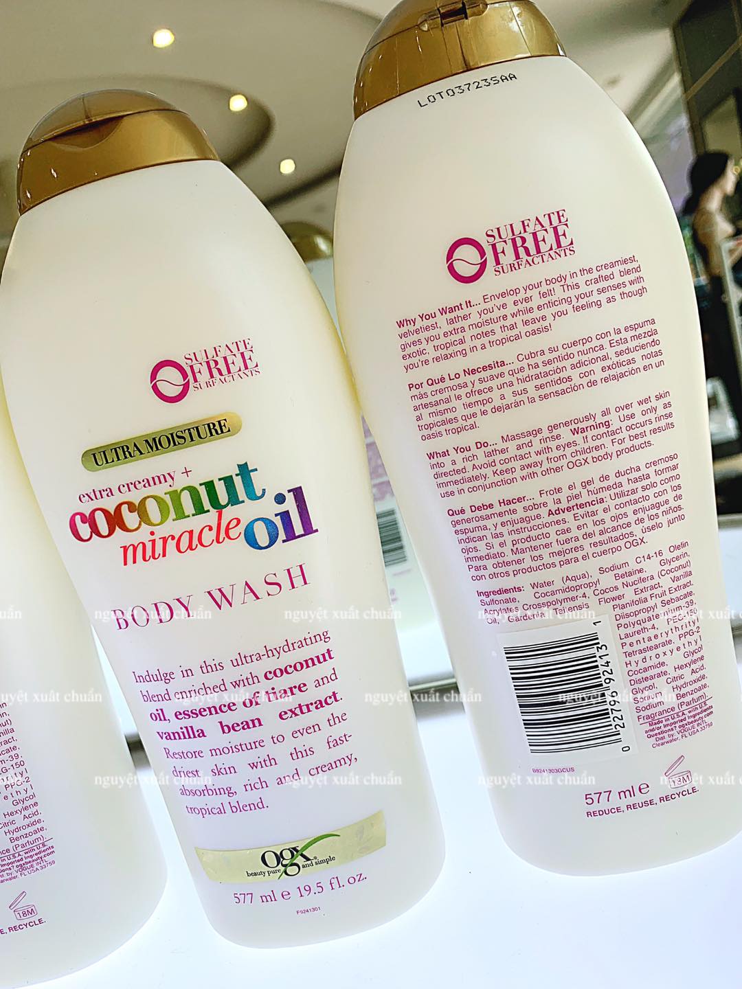 SỮA TẮM OGX  COCONUT OIL(Coconut Miracle oil Body Wash) 577ML ( KHÔNG XUẤT HÓA ĐƠN ĐỎ )