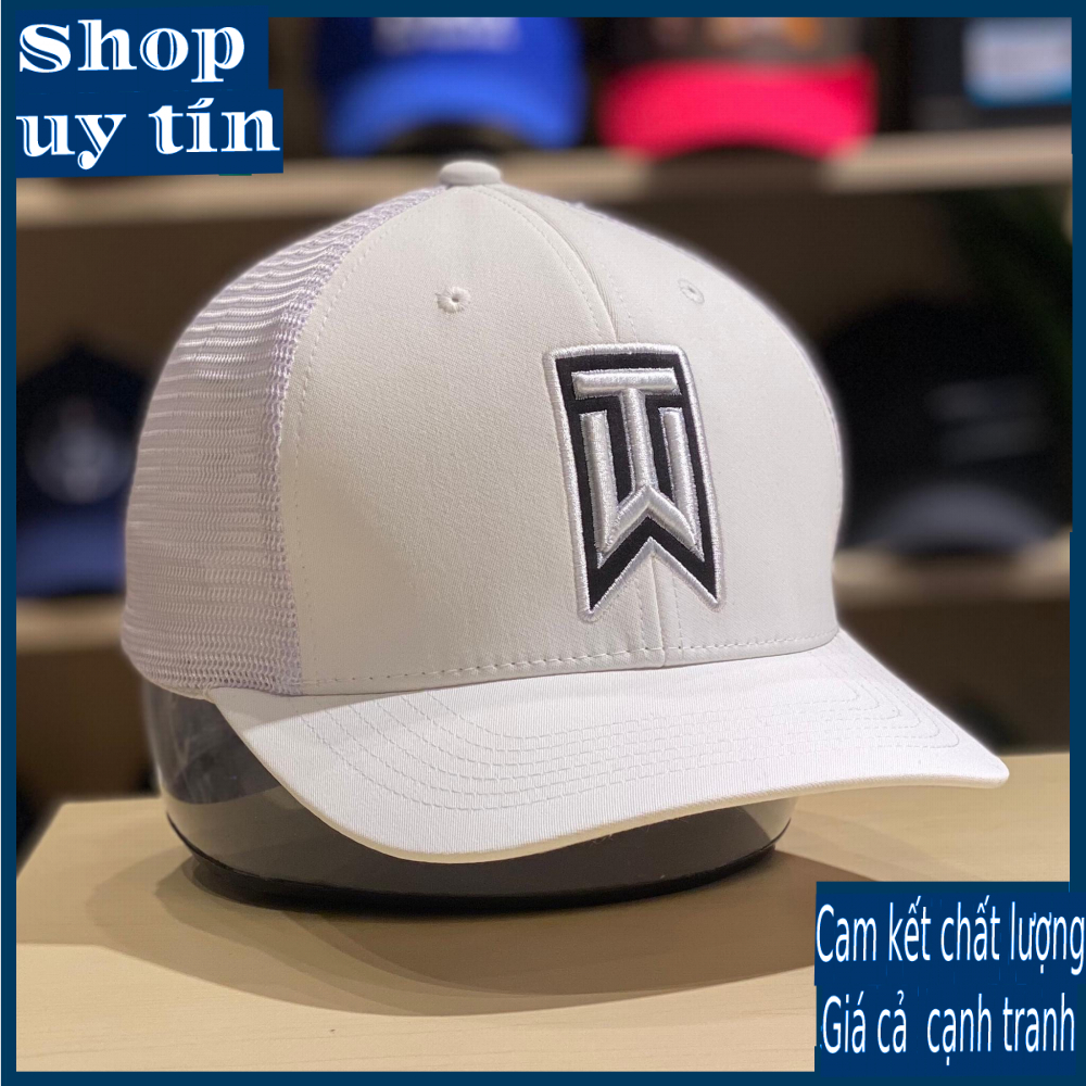 Freeship - MŨ NÓN KẾT LƯỠI TRAI BÍT ĐUÔI THÊU LOGO TRẮNG THỜI TRANG NAM NỮ CAO CẤP - nhiều màu - màu xanh / màu đen/ màu trắng