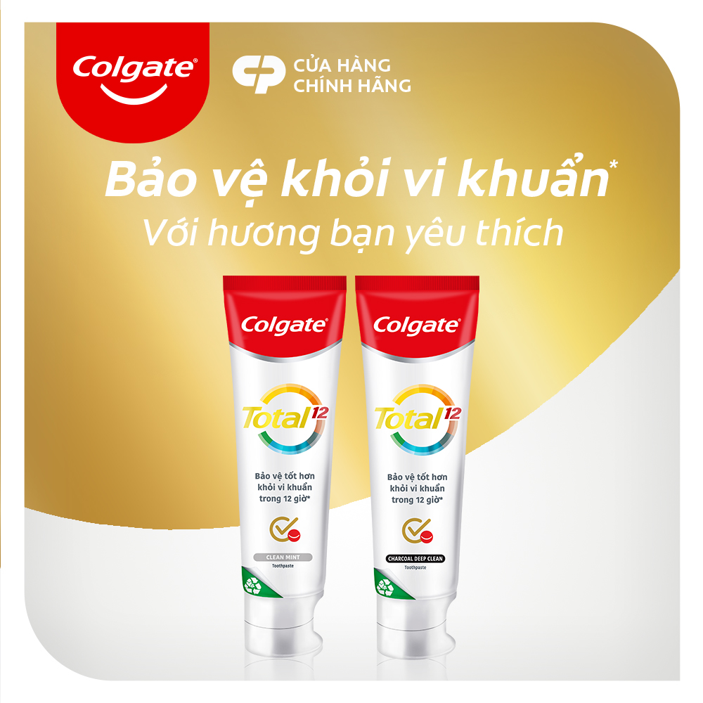 Bộ 3 Kem đánh răng Colgate giảm chảy máu nướu Total than hoạt tính bảo vệ toàn diện 170g/tuýp