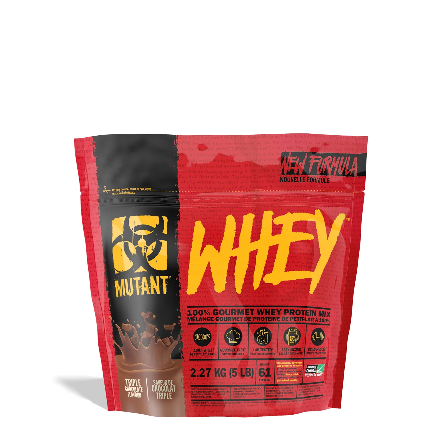 MUTANT WHEY 2.3KG | 100% Whey Protein, 22g Protein, 10.4 g EAAs &amp; 5g BCAAs, Chứa Enzym Tiêu Hóa