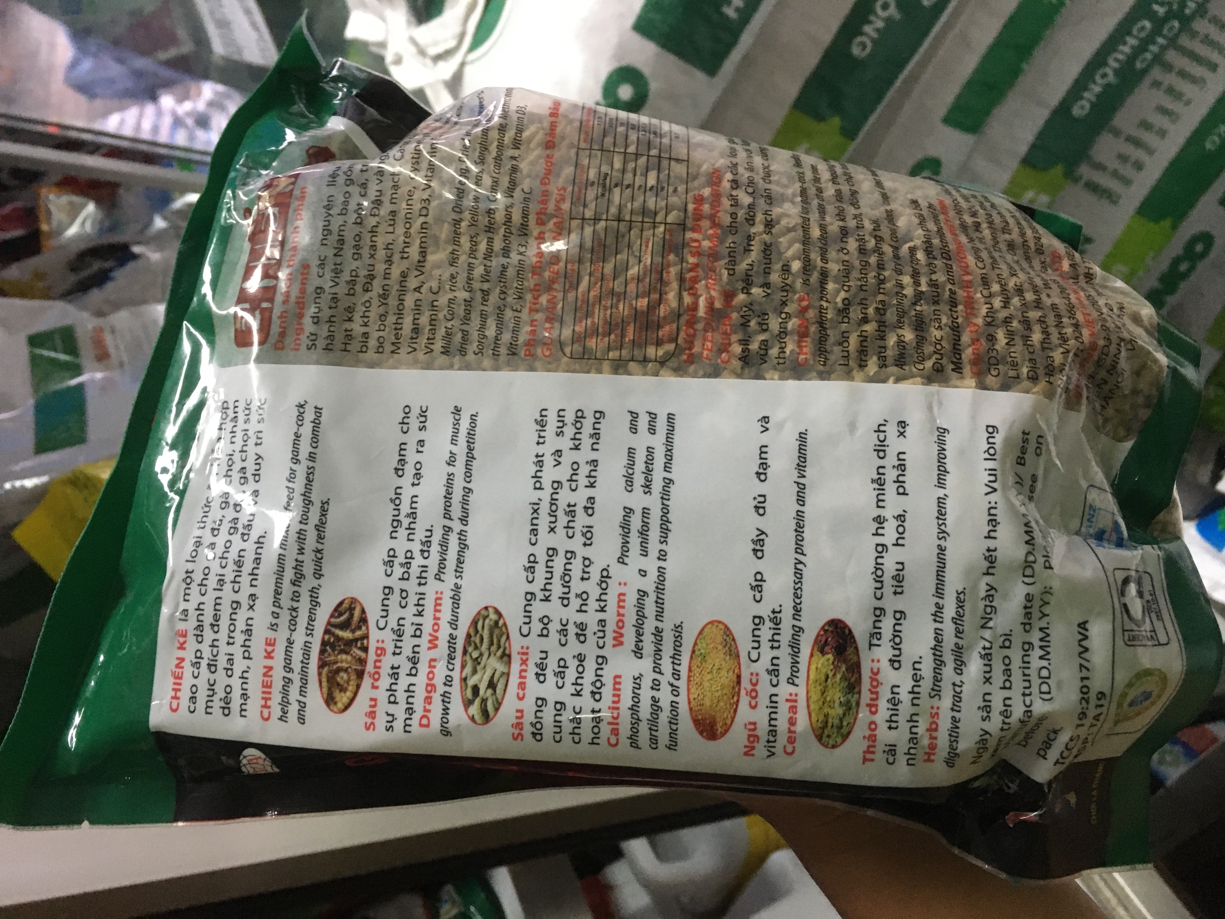 Sản phẩm gà chiến kê dành cho gà asil , mỹ , pêru , tre ,
