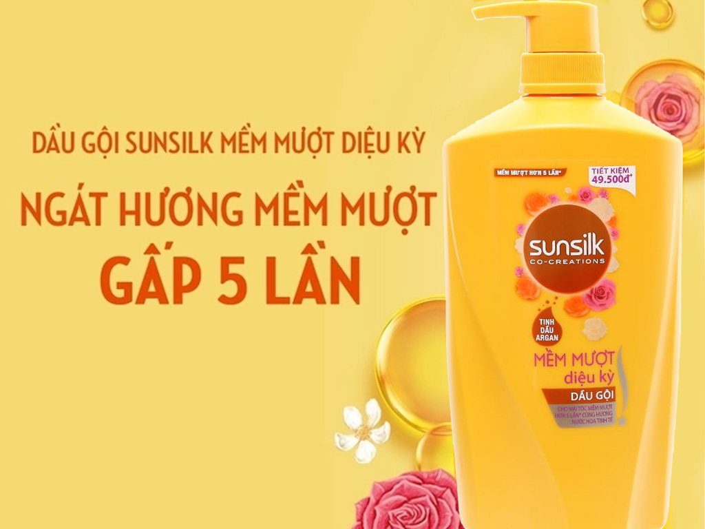 Dầu gội Sunsilk mềm mượt diệu kỳ 874ml