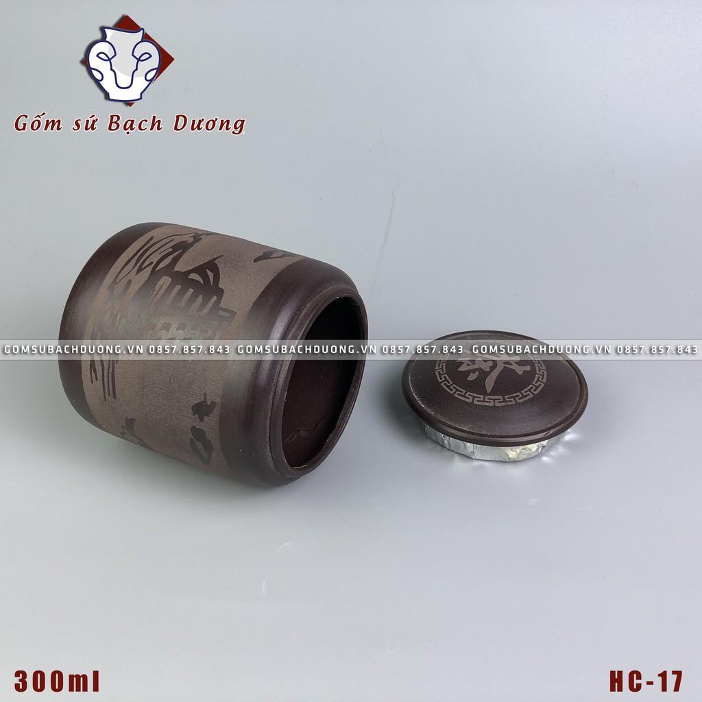 HŨ ĐỰNG TRÀ 300ml bằng gốm AN TOÀN SỬ DỤNG- HC-17