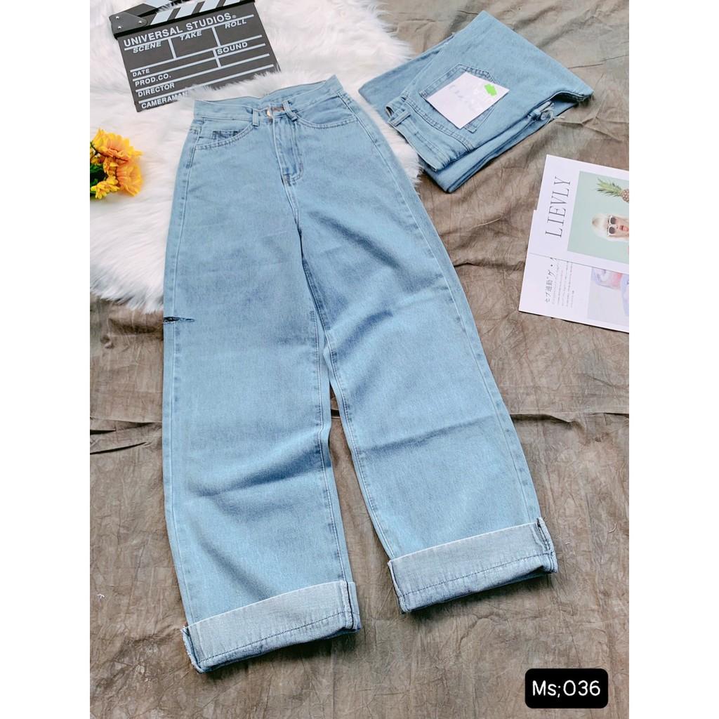 Quần Jeans ống suông dài không dãi Hot 2021