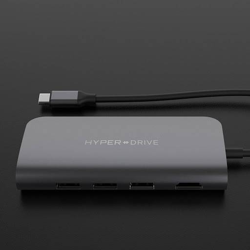 Cổng Chuyển Hyperdrive Power 9-In-1 USB-C Hub For Ipad Pro 2018, Macbook, Ultrabook &amp; USB-C Devices (HD30F) - Hàng Chính Hãng