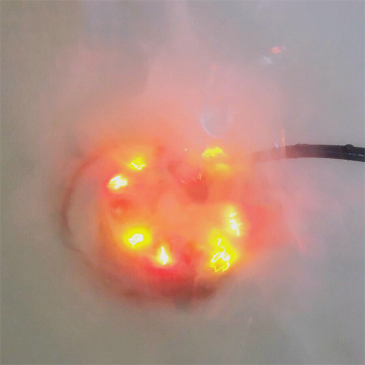 Máy phun sương tạo khói sương có đèn đổi màu dùng cho thác nước phong thủy 3W 3 trong 1