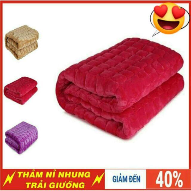 Ga nhung thảm nỉ nhung trải sàn trải giường kt m6x2m