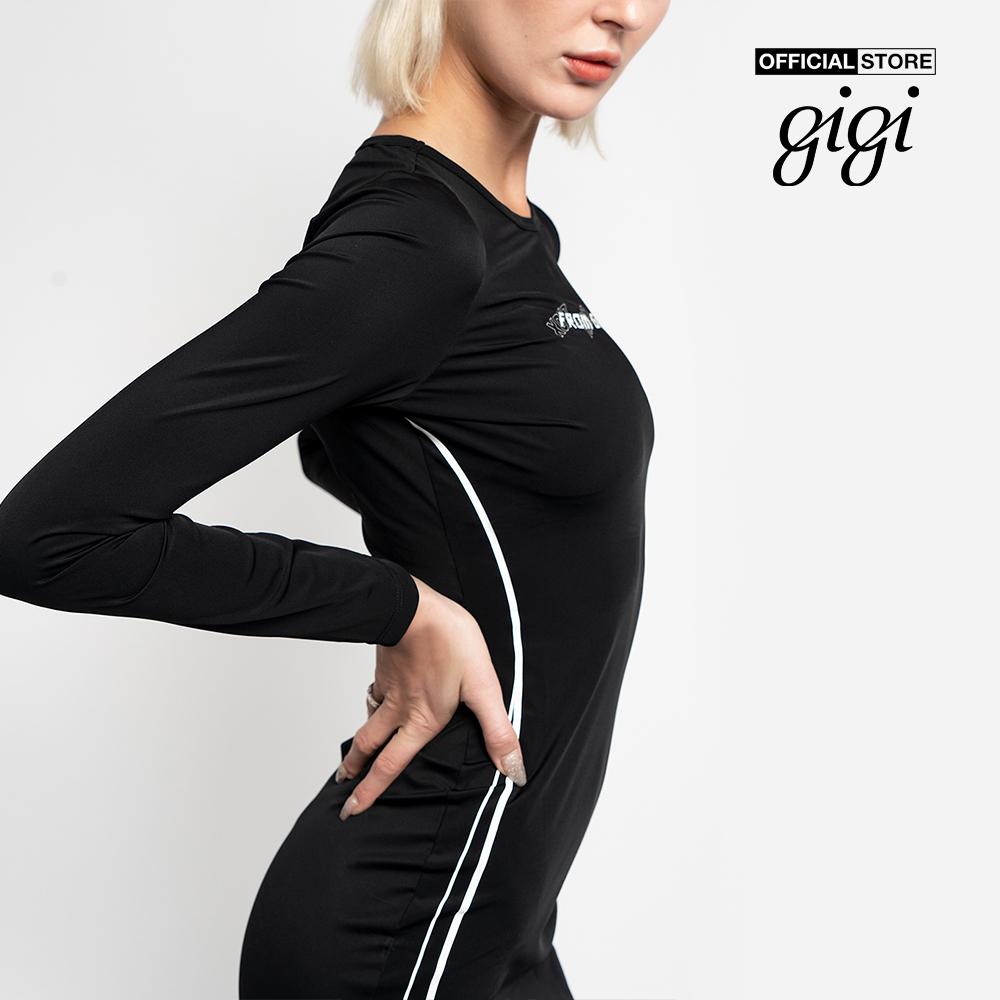 GIGI - Đầm bút chì tay dài cổ tròn phom ôm LS Jersey G2101D212183