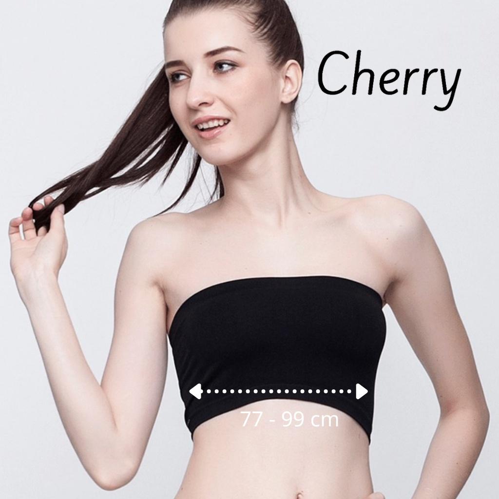 Áo quây ngực croptop bra nhún CHERRY màu trơn cho nữ V051