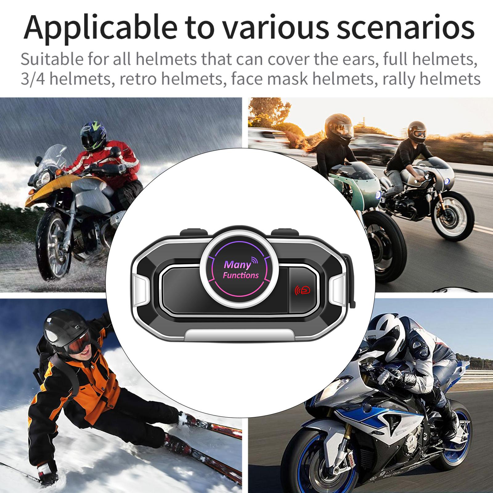 Motorcycle Helmet Headset with FM Radio Hands Free for Motorbike Off Road