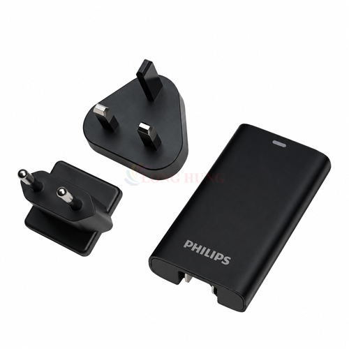 Cốc sạc Philips GaN Ultra-Slim 1USB 1Type-C Travel Charger 67W DLP43N - Hàng chính hãng