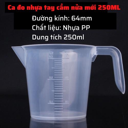 Ca đong định lượng 250ML có chia vạch bằng nhựa trong suốt cao cấp đồ dùng ly đong pha chế sữa,nước nhỏ gọn tiện lợi