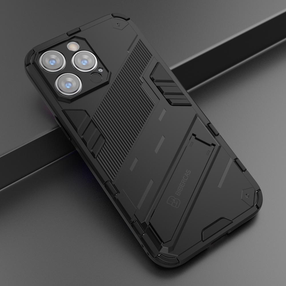 Ốp lưng cho iPhone 14 Pro Max, Ốp chống sốc Iron Man PUNK cao cấp kèm giá đỡ cho iPhone 14 Pro Max