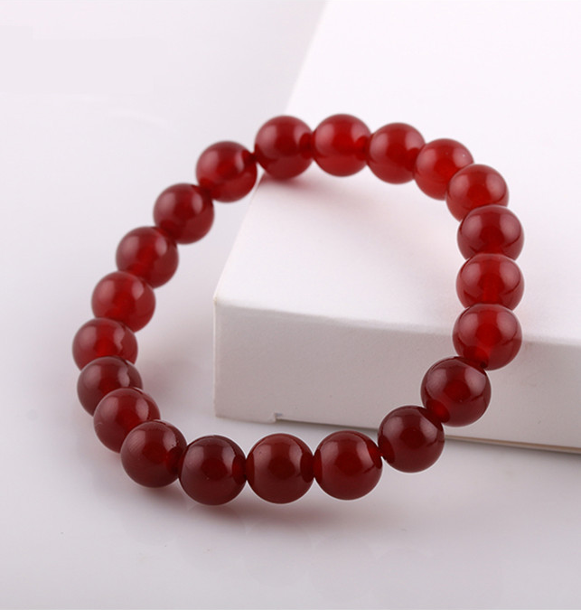 Vòng tay Đá phong thủy  mã não đỏ cho Tuổi Tuất  10ly  AKO3