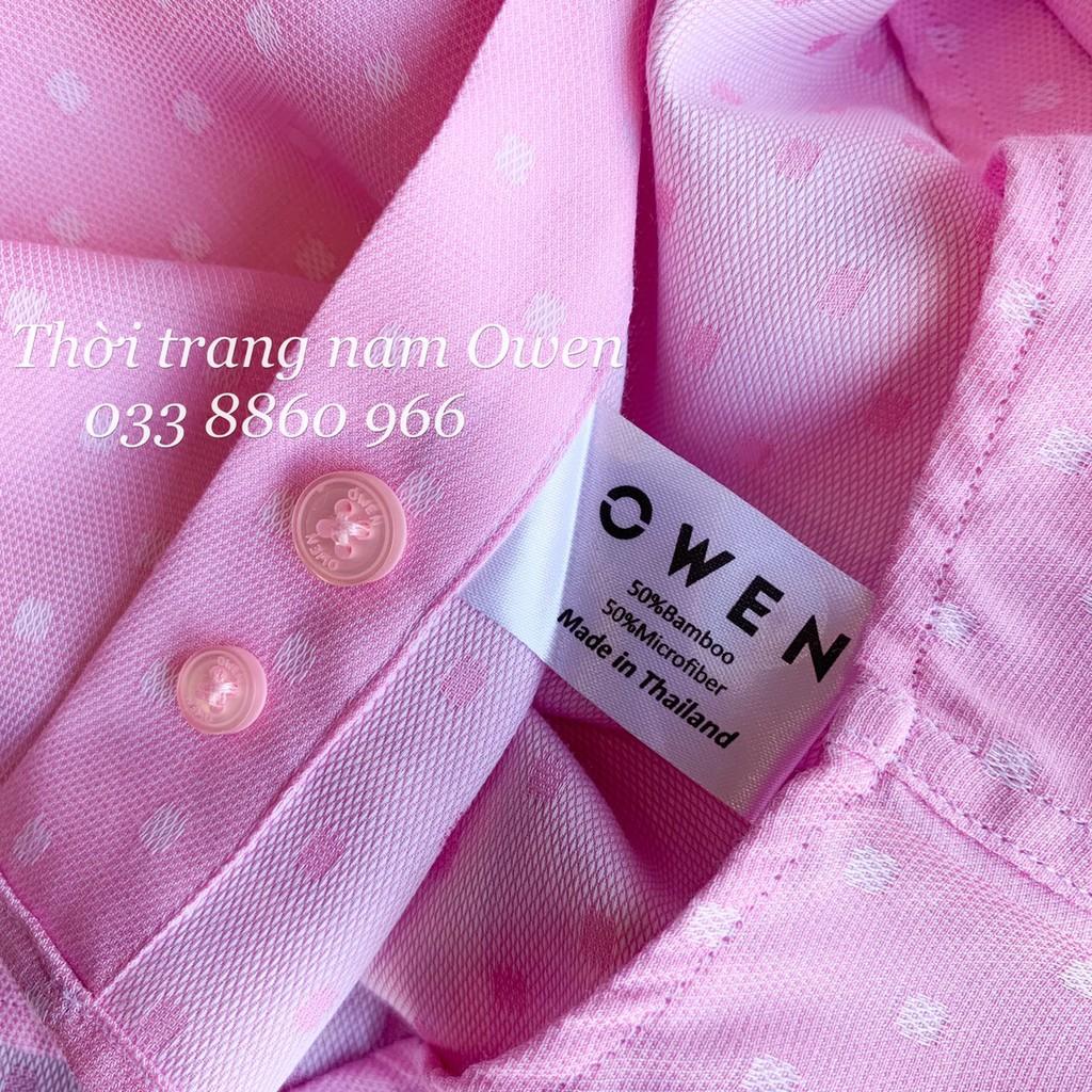 OWEN - Áo sơ mi dài tay Owen Slimfit vải sợi tre màu hồng nhạt 68079 - Áo sơ mi nam