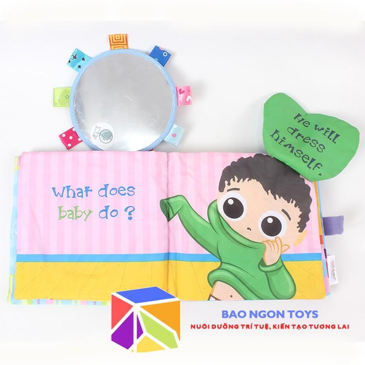 SÁCH VẢI TƯƠNG TÁC - WHAT CAN THE BABY DO?- MỘT NGÀY BẬN RỘN CỦA BÉ