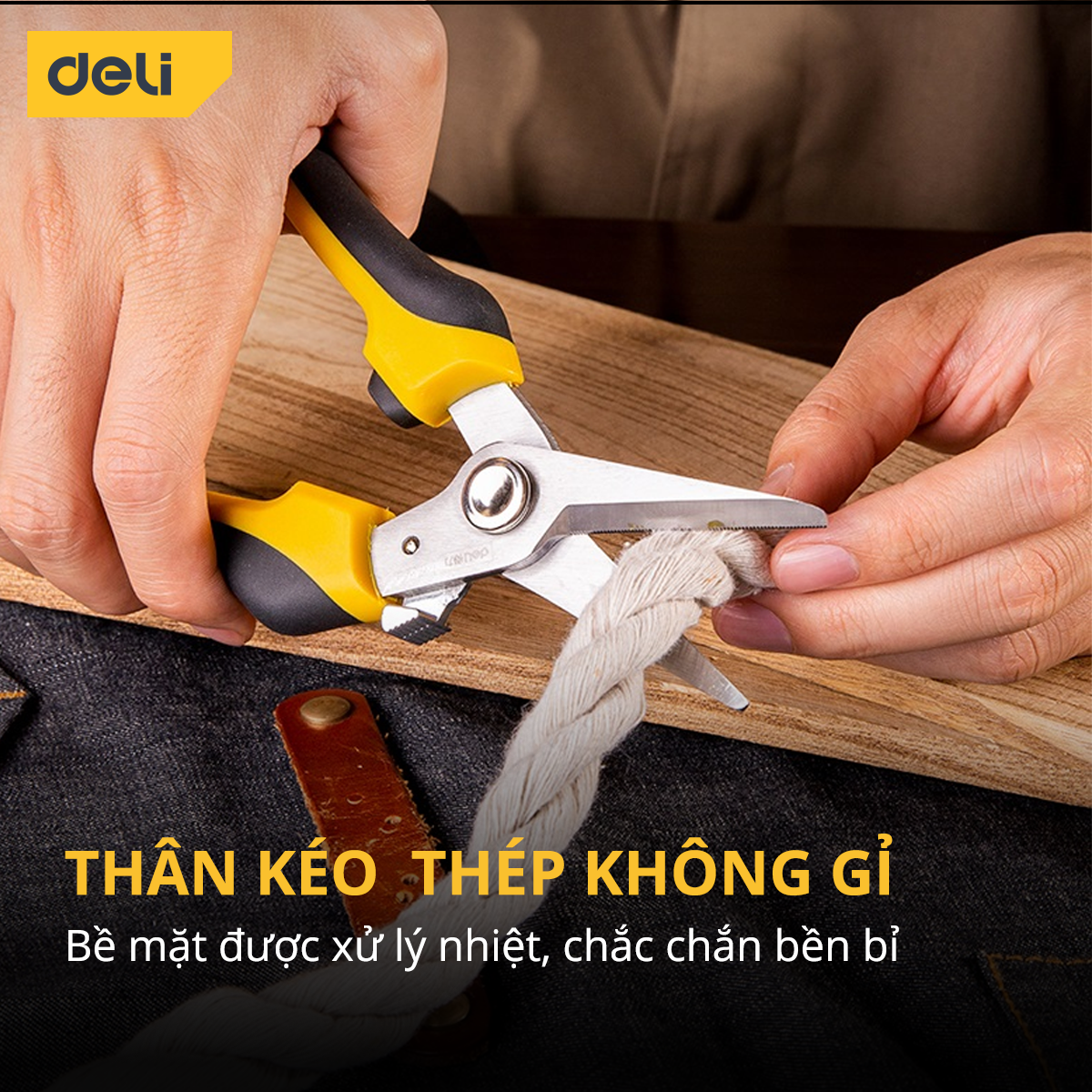 Kìm Cắt Đa Năng Deli Cao Cấp Kích Thước 8inch - Chất Liệu Chống Mòn, Gỉ - Sử Dụng Được Trên Nhiều Vật Liệu - DL2908