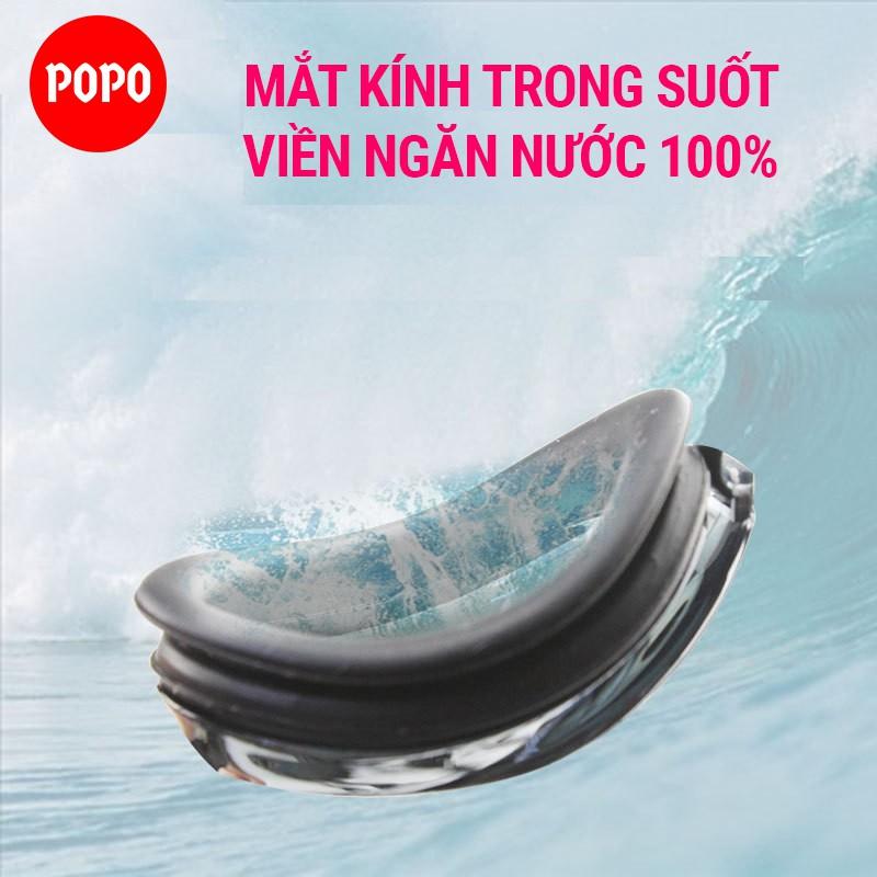 Kính bơi cận thị có độ từ 1.5 đến 8.0 mắt trong suốt cản tia UV cho người lớn, trẻ em, cho bé từ 6 tuổi