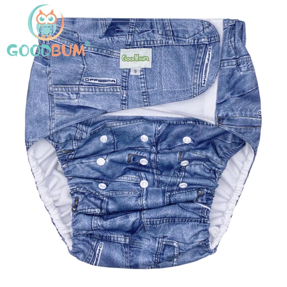 Goodbum Người Lớn Tã Vải Có Thể Tái Sử Dụng Người Cao Tuổi Có Thể Giặt Tã Thoáng Khí Không Tự Chủ Quần Nguyên Chất Màu Có Thể Điều Chỉnh