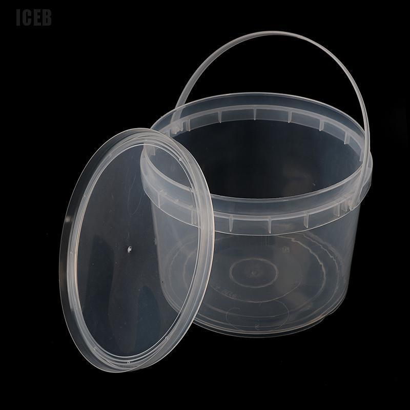 iceb 4 Litre Plastic Bucket Clear Storage Food Home Brew Arts and Crafts Kitchen