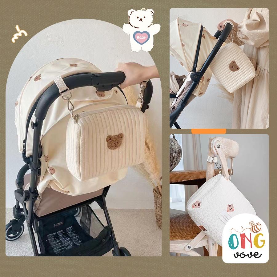Túi Kéo Khóa Kèm Móc Treo Xe Đẩy Treo Cũi Cho Bé , Túi Đựng Bình Sữa Đa Năng Hãng Dot To Dot Xuất dư Có Móc Treo TXD
