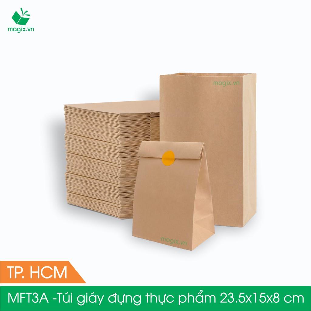 Combo 100 Túi giấy đựng thực phẩm Túi giấy bánh mì