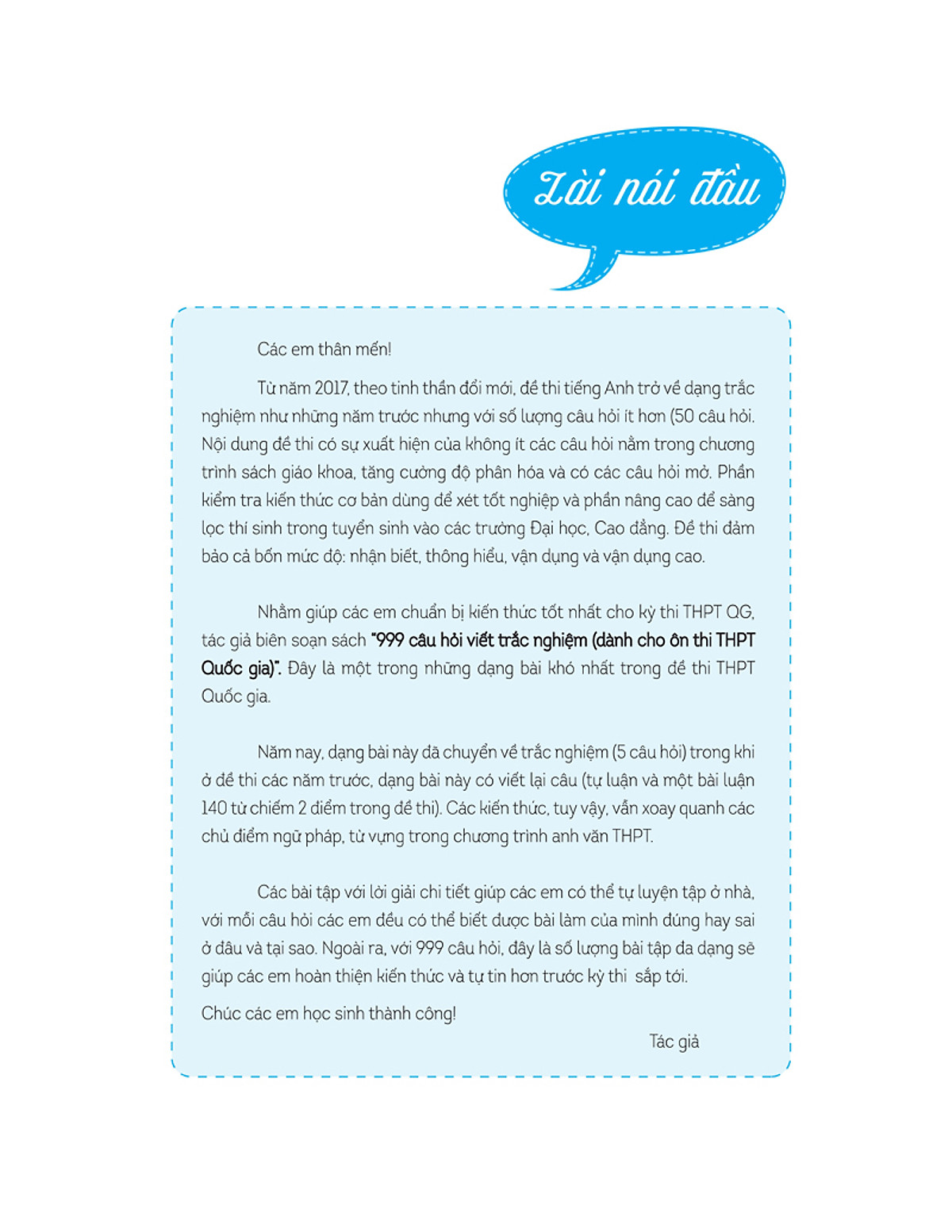 999 Câu Hỏi Viết Trắc Nghiệm Tiếng Anh - MinhAnBooks