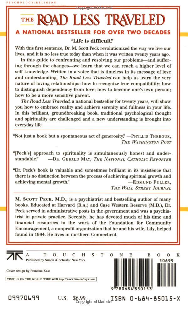 Sách The Road Less Traveled : A New Phychology of Love, Traditional Values and Spiritual Growth