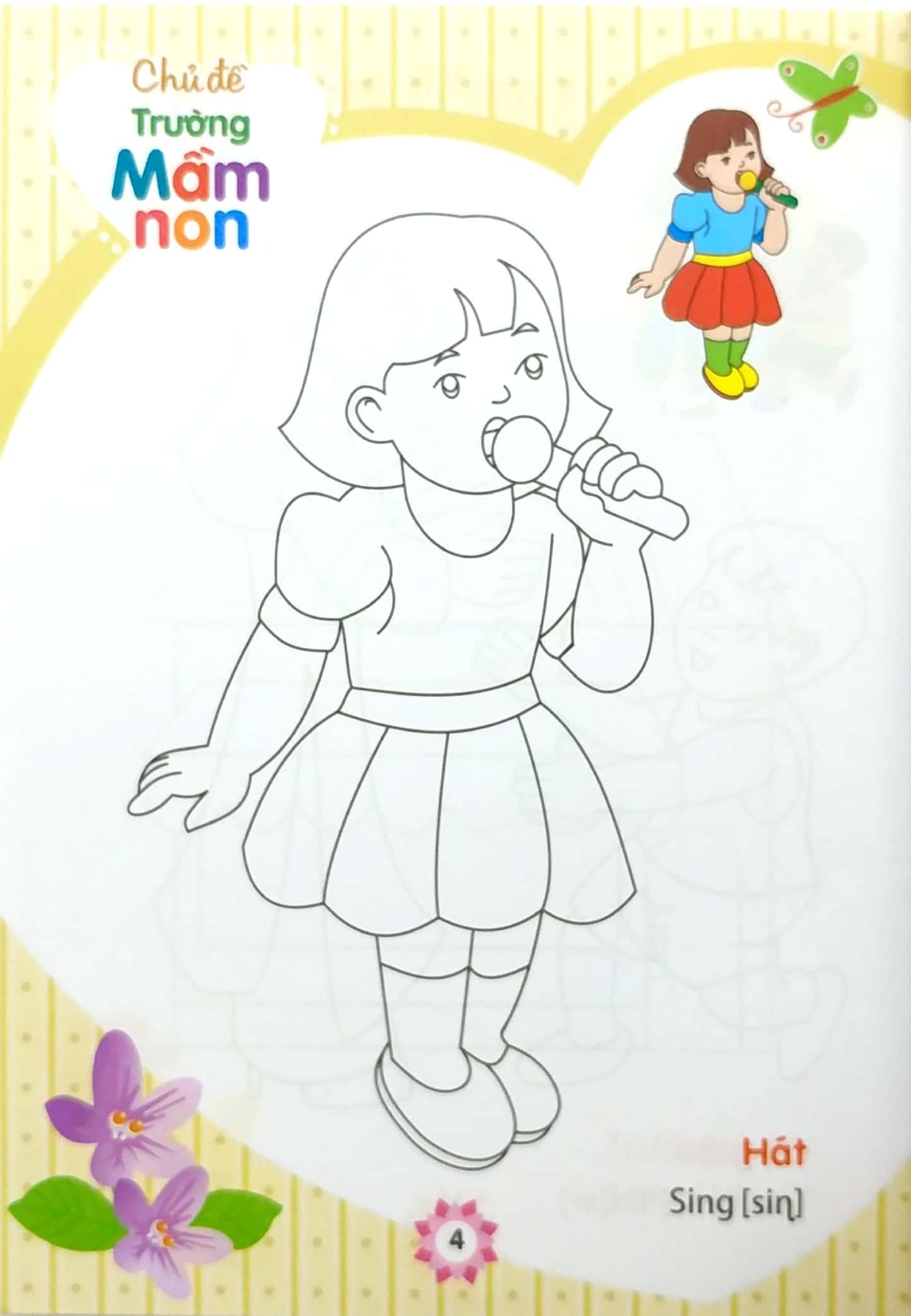 Tập Tô Màu Nhà Trẻ - Chủ Đề Trường Mầm Non