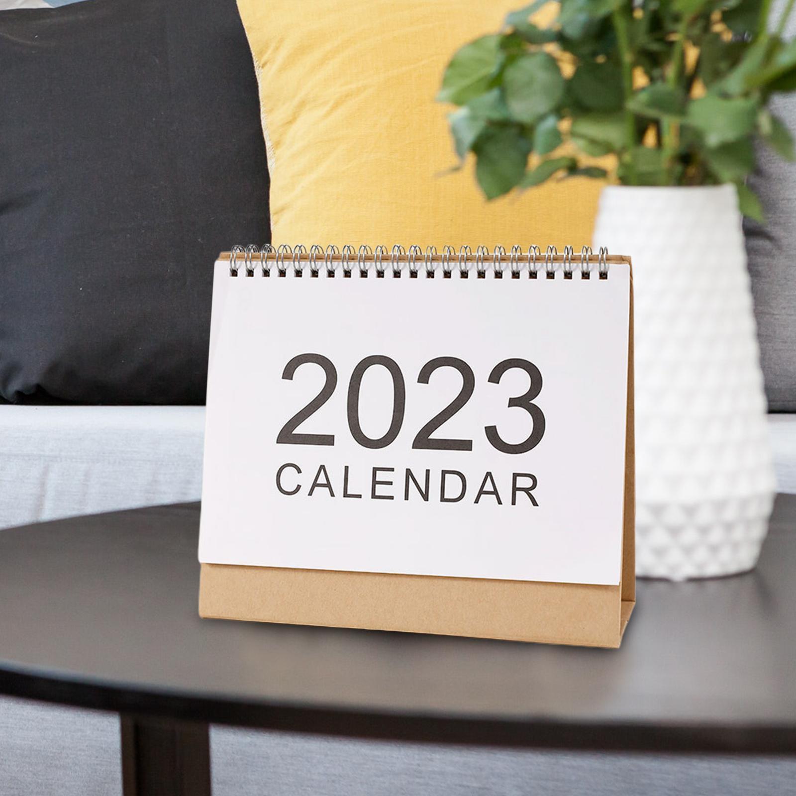 2 Sheets Desk Planner, 2023 Monthly Desk Calendar for Office