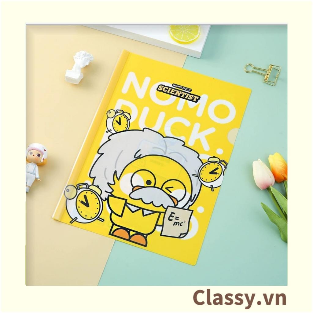 Kẹp giấy A4 Classy cute ngộ nghĩnh NoMo Duck Space Travel Vịt Vàng Lưu Trữ Hồ Sơ PK972